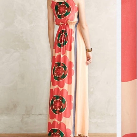 Anthropologie Mira Costa Maxi Dress in Red Motif - Picture 3 of 3